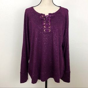 NWT Soma Lace Up Sweatshirt